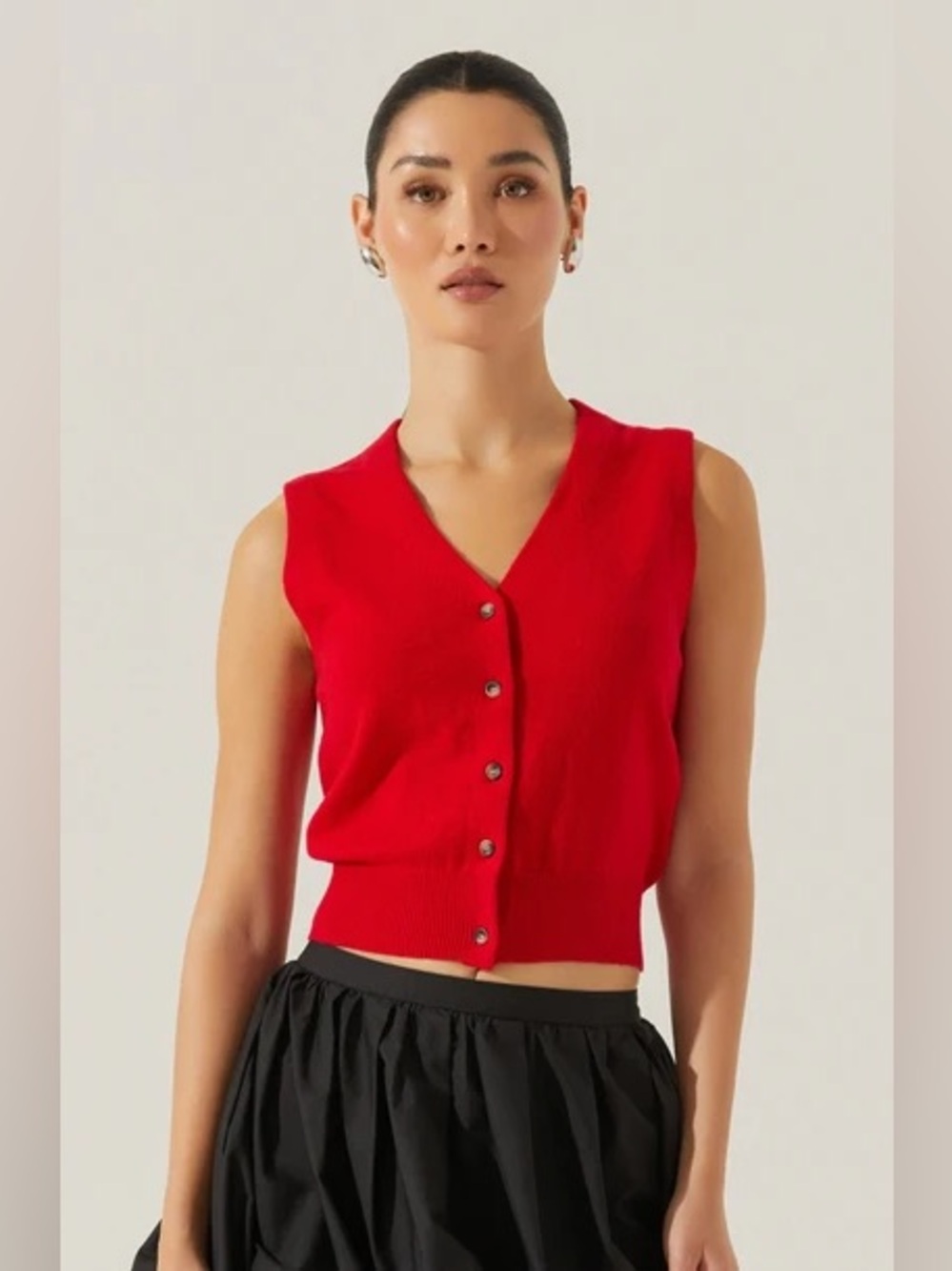 NWOT ASTR the Label Eira Sweater Vest red wool